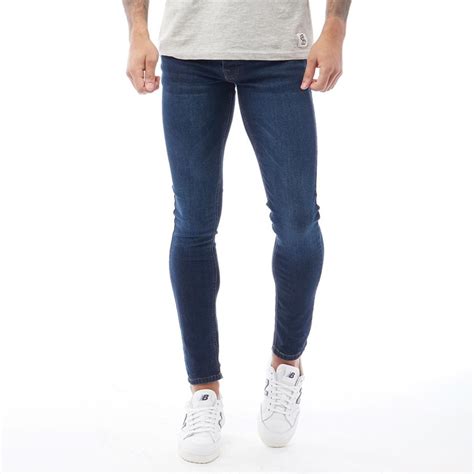 fluid heren skinny jeans donker wash