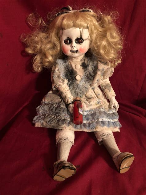 Ooak Alice In Wonderland Sitting Creepy Horror Doll Art By Christie Creepydolls Walmart Com