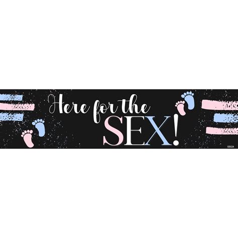 gender reveal here for the sex banner 4 x 1 pop party supply