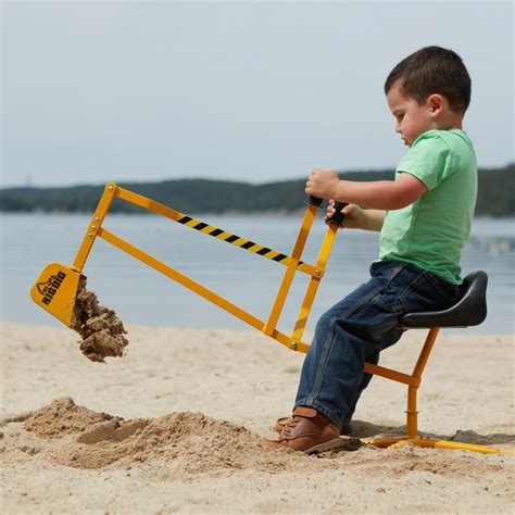 The Big Dig Sandbox Digger Toy Excavator With 360° Rotation Great For