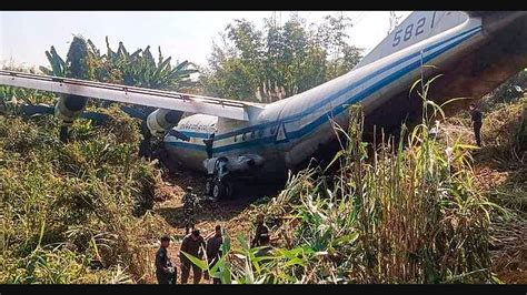 Myanmar Military Plane Crash Lands In Mizoram After Overshooting Runway