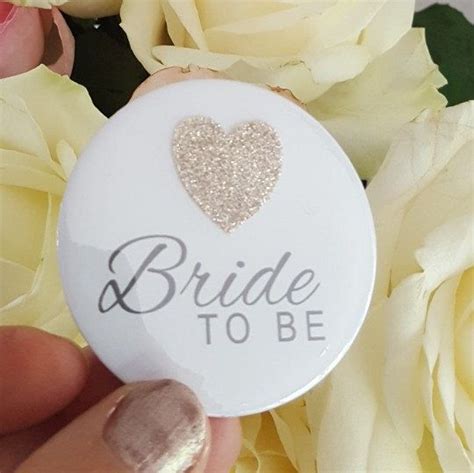 Hen Party Badges Real Glitter Optional Bride To Be Badge Etsy Uk