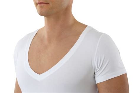 Albert Kreuz Men S Functional Coolmax Business Undershirt With Deep V Neck White