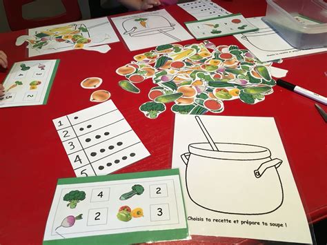 Prépare ta soupe jeu cognitif sur les légumes Kids art projects