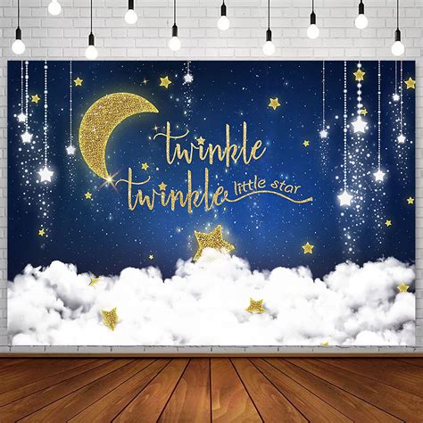 Buy Avezano Twinkle Twinkle Little Star Photography Backdrop Golden