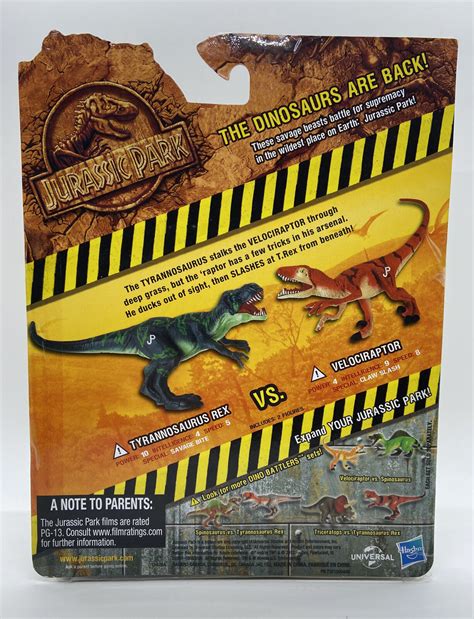Jurassic Park Dino Battlers Velociraptor Vs Tyrannosaurus Rex Pack