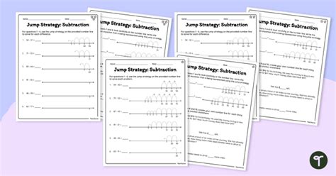 Jump Strategy For Subtraction Teach Starter