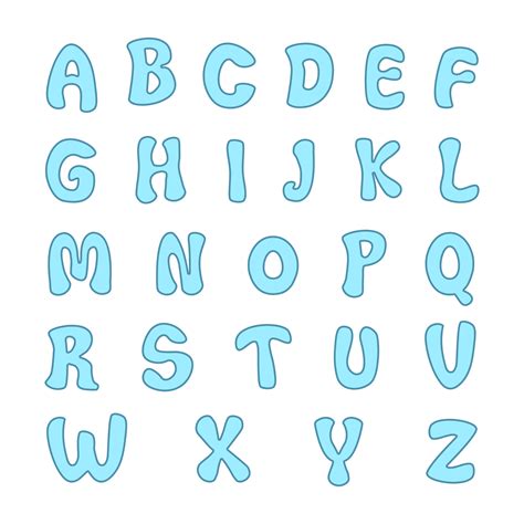 Bubble Letter Font Printable