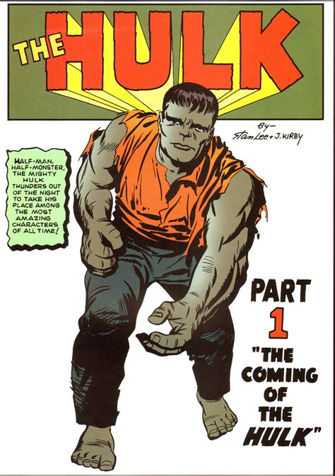 Awesome Jack Kirby Hulk Art From Issue 1 May1962 Hulk Incredible