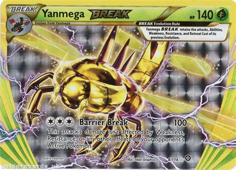 Yanmega Break 8114 Steam Siege Rare Break Mint Pokemon Card