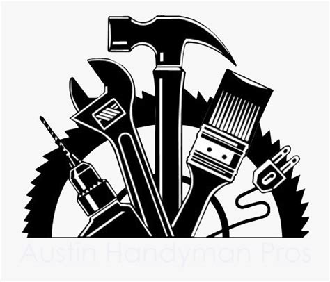 Clip Art Handyman With Tools