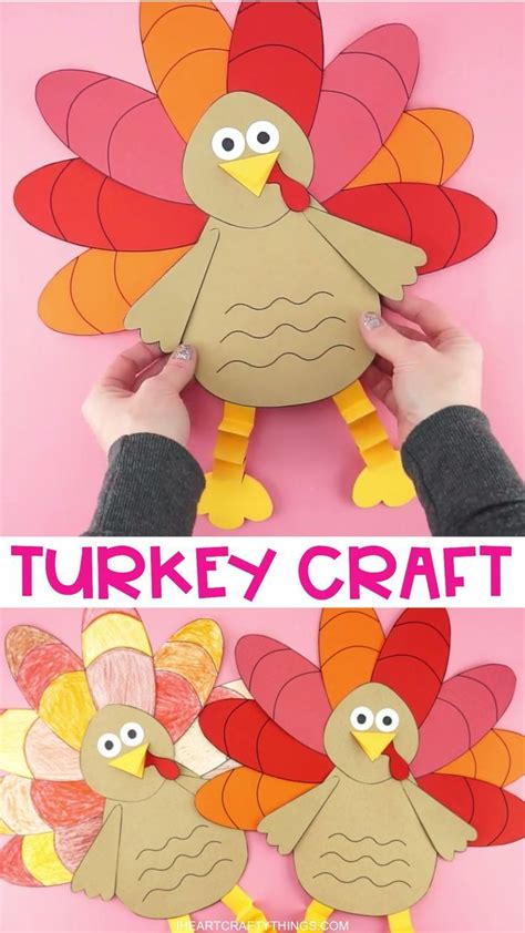 Easy Thanksgiving Paper Turkey Craft For Kids