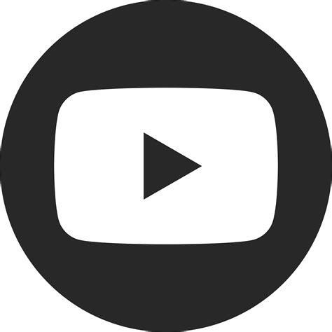 Black Dark Circle Youtube Logo Transparent Png Stickpng