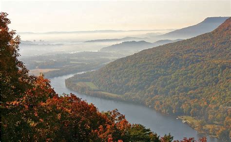 Autumn View From Signal Point On Signal Mountain Tn Of Tennessee