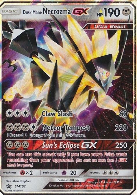 Pokemon necrozma v 63/163 ultra rare battle styles +3 free cards. Pokemon TCG SM102 Dusk Mane Necrozma GX Foil Promo Black Star Rare Card | eBay