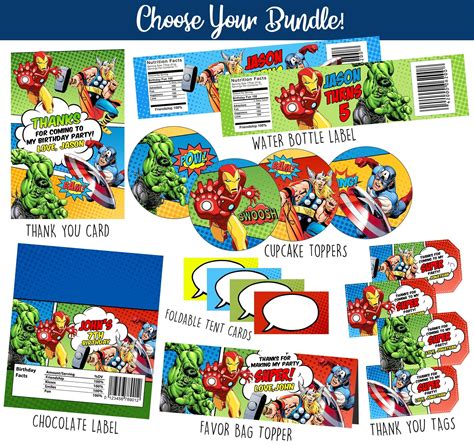 Avengers Party Printables My Party Templates