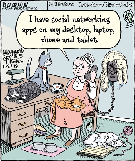 Bizarro Published November 27 2018 Cartoon Shows Cartoon Cat Social Networking Apps