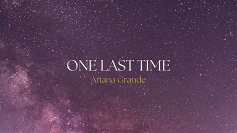 One Last Time Ariana Grande Acapella Midnight Cover Youtube