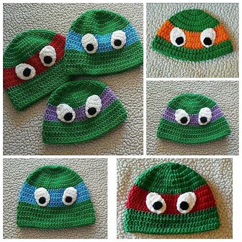Free Pattern These Seamless Ninja Turtle Hats Will Make A Lot Of The