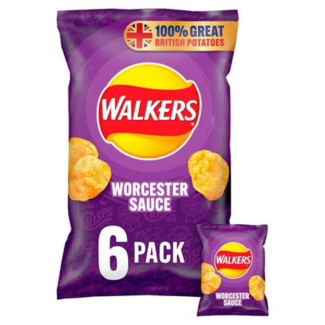 Walkers Worcester Sauce Crisps 25g X Ocado