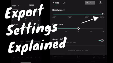 Export In Capcut App Best Settings Ios And Android Youtube