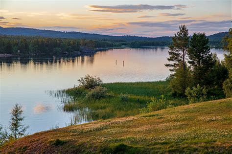 Inari Lake Lapland Finland Midnight Sun In Inari Flickr