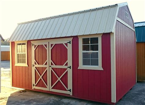 10x16 Painted Side Lofted Barn Wmetal Roof Portable Buildings