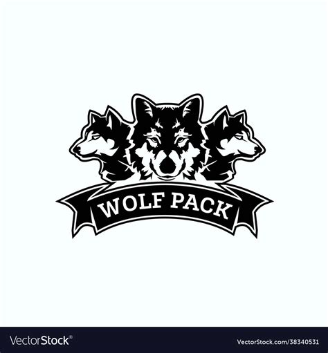 Wolf Pack Logo Royalty Free Vector Image Vectorstock