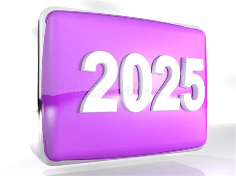 Box Purple 2025 Icon 3d Rendering Stock Illustration Illustration