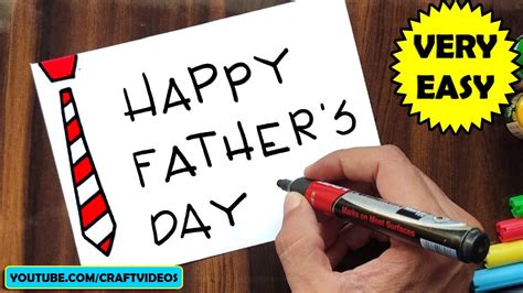 How To Draw Fathers Day Card Fathers Day Drawings Youtube