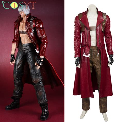 Devil May Cry 3 Dante Cosplay Costume Leather Halloween Outfit Suit Ebay