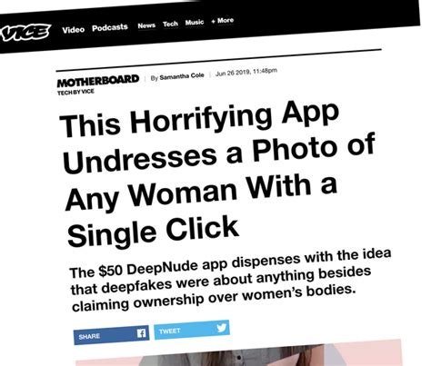 DeepNude App erzeugt gefälschte Nacktbilder aus Fotos von Frauen