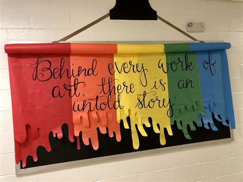 Free Bulletin Board Art Theme Art Bulletin Boards High School Art