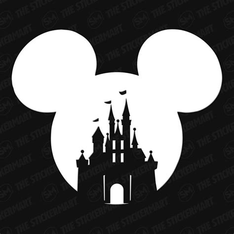 Mickey Head Castle Vinyl Decal Disney Decals Disney Sticker Disney