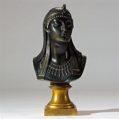 A Patinated And Gilt Bronze Bust Of An Egyptian Princess Manhattan