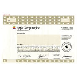 According to wozniak, the apple iii had 100 percent hardware failures, and that the primary. Apple Computer, Inc. 1997 Specimen Stock Certificate ...