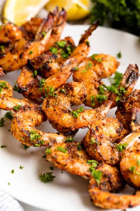 1.5 pounds cooked medium shrimp (cold) 1/2 cup chopped green onions 2 tbs sesame seeds 1/2 cup olive oil 1/3 cup cider vinegar 2 tbs sesame oil 1/4 cup. Grilled Shrimp | Easy Thanksgiving Appetizer Recipes ...