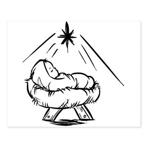 ️jesus In A Manger Coloring Page Free Download