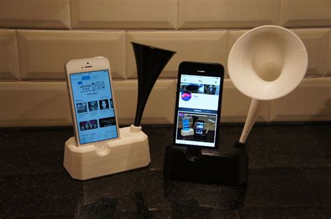 Iphone Stand With Speaker Horn By Mikie10