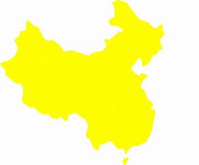 China Yellow Clker Map Clipart Chinese Flag