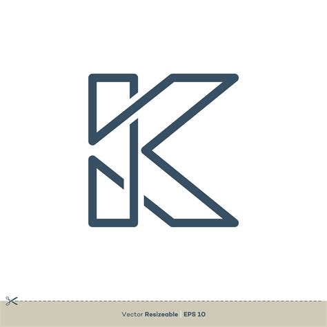 diseño del ejemplo de la plantilla del logotipo del vector de la letra de k descargue gráficos