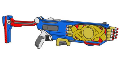 Nerf Gun Print Coloring Vector Nerf Gun Illustration Vector Png And