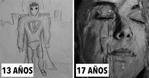 Artistas comparten el "antes y después" de la evolución de sus