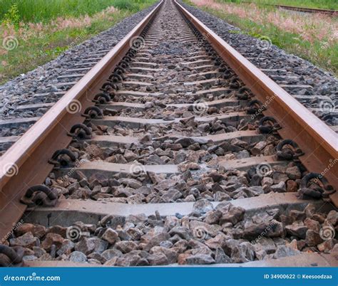 Railroad Track From Top View Stock Photography Image 34900622