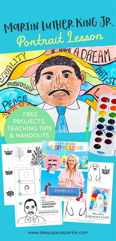 Draw and learn with mrs. Martin Luther King Jr. Portrait Art Project in 2020 (With images) | Martin luther king art