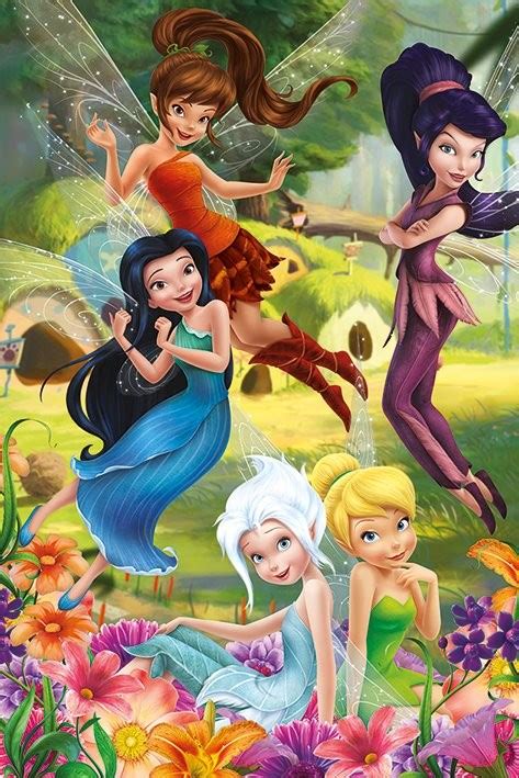 Disney Fairies Flowers Poster Sold At
