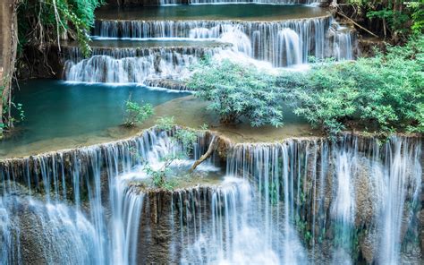 Waterfall Water Cascades Beautiful Views Wallpapers 2880x1800