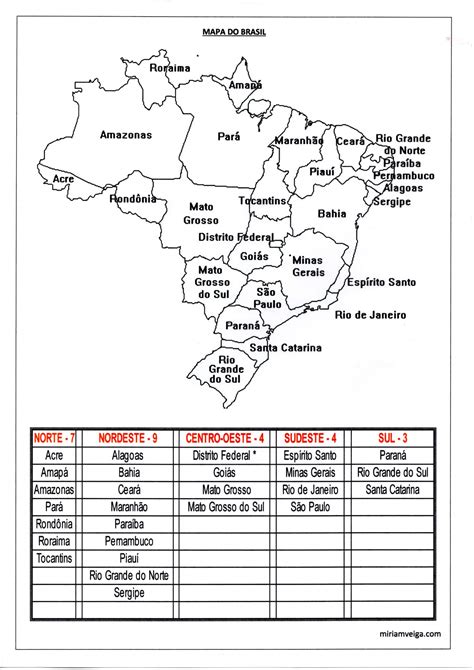 Mapa Do Brasil Regioes1 Geografia Mapa Atividades De Geografia Pdmrea