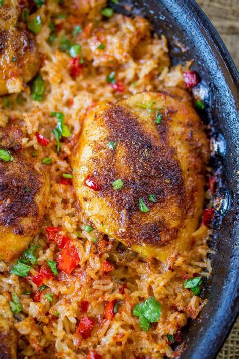 Sprinkle with additional salt, paprika and black pepper to taste. One Pot Mexican Chicken and Rice made with chicken thighs ...