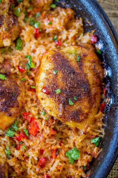 Before baking, you can sprinkle some shredded cheese on top for an extra savory dish. One Pot Mexican Chicken and Rice made with chicken thighs ...